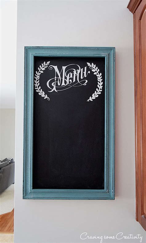 How To Paint A Chalkboard Menu For The Kitchen Wall