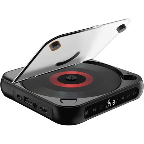 Lecteur Cd Portable Avec Bluetooth Et Haut Parleurs Baladeur Cd De