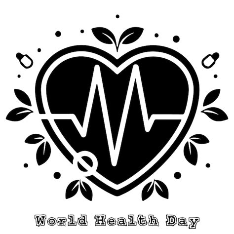 World Health Day Silhouette Vector Premium Ai Generated Vector