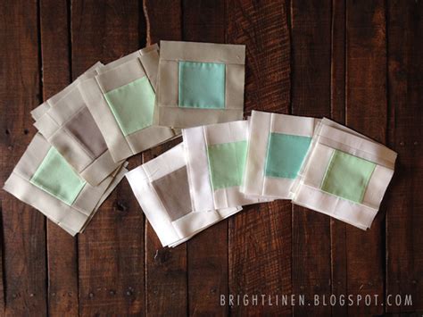 Bright Linen: Square Baby Quilt Blocks