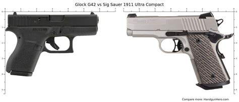 Sig Sauer Ultra Compact Vs Glock G Size Comparison Handgun Hero