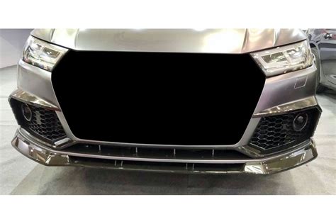 Bkm Front Bumper With Lip Glossy Black Fits Audi Sq Q S Line B