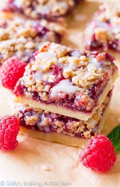 Raspberry Streusel Bars Sally S Baking Addiction