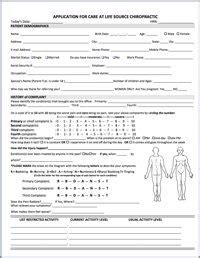 New Patient Paperwork New Patients Life Source Chiropractic