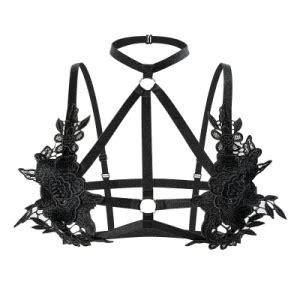 Cut Out Harness Detail Lace Wireless Sexy Lingerie Sexy Lingerie And