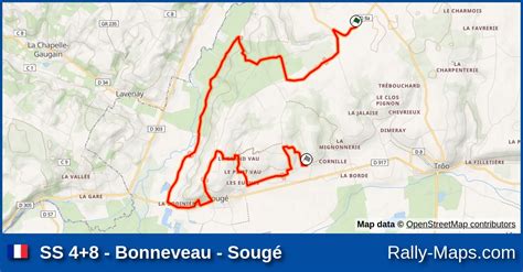 SS 4 8 Bonneveau Sougé stage map Rallye Coeur de France 2023 CFR