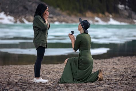 Surprise Proposal At Moraine Lake In Banff — Wild Alpine Image Co