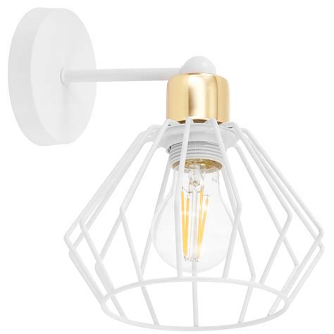 Lampa Ścienna Kinkiet Loft Edison LED nad lustro LX1343 WHITE GOLD