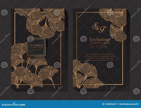 Black and Gold Invitation Background Stock Illustration - Illustration of texture, template ...