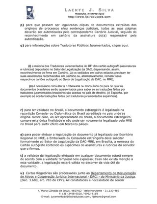 Legaliza O De Documentos No Brasil Pdf