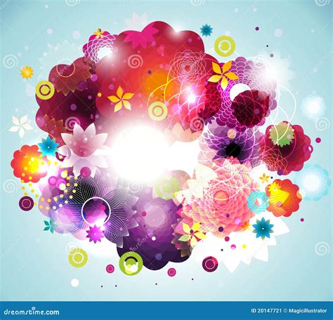 Circles And Flowers Stock Illustration Illustration Of Background