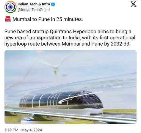 Pune Based Startup Quintrans Hyperloop Aims To Bring A New Era Of