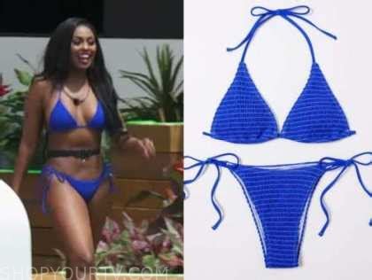 Love Island USA: Season 3 Episode 1 Trina Njoroge's Blue Smocked Bikini ...