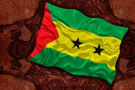 Premium Photo National Flag Of Sao Tome And Principe Background With