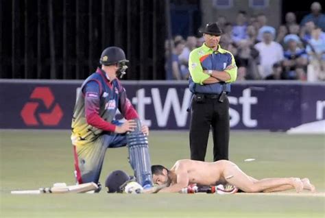 The Boldest Streaker Ever Naked Cricket Fan Gets More Than Just Leg