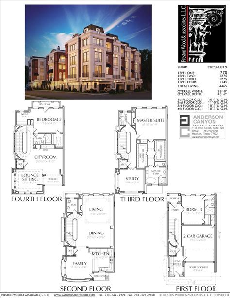 33 best Townhome Floor Plans and Elevations images on Pinterest | Floor ...