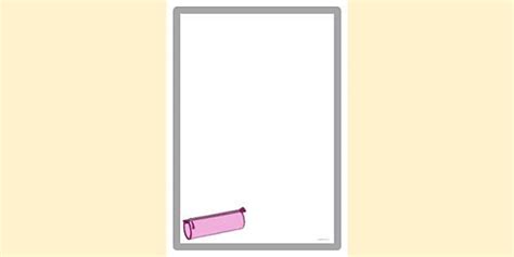 Free Simple Blank Pencil Case Border Page Borders Twinkl