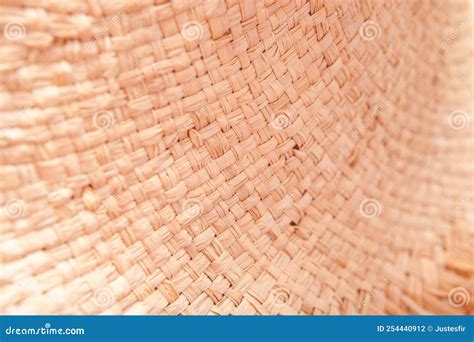 Light Straw Wicker Background Abstract Natural Texture Of Straw Hat