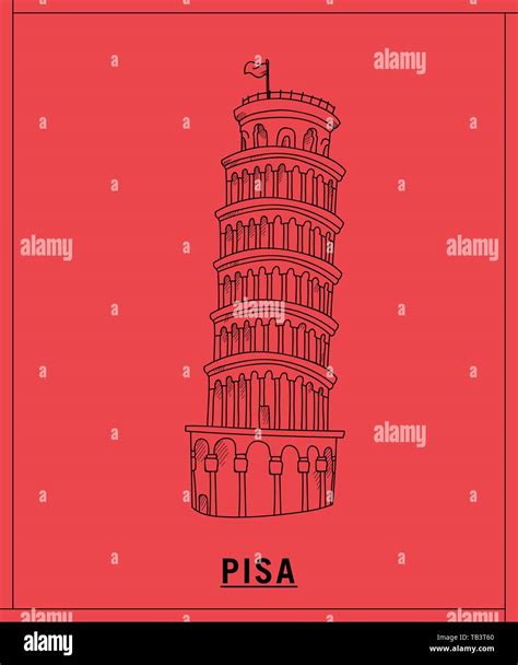 Leaning Tower Of Pisa Vector Vectors Hi Res Stock Photography And