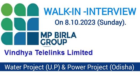 MP Birla Group Walk In Interview On 8th October 2023 For Civil