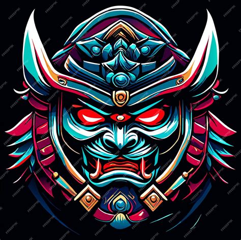 Premium Vector Japanese Warriors Legacy Samurai Mask Vector Art