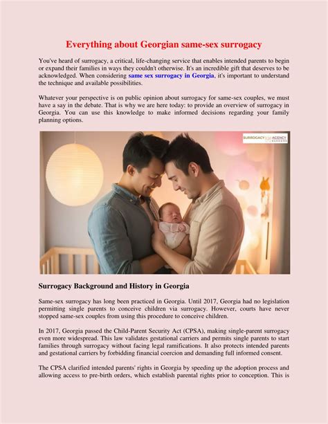 PPT Everything About Georgian Same Sex Surrogacy PowerPoint
