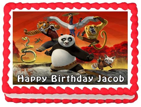 Edible Kung Fu Panda Image Cake Topper 14 Sheet 105 X 8