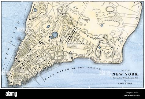 New york map 1785 hi-res stock photography and images - Alamy