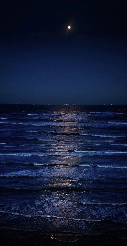 Dark Blue Ocean At Night