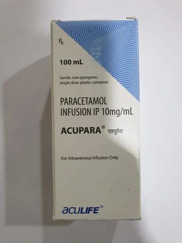 Ml Paracetamol Infusion Ip Mg At Rs Box In New Delhi Id