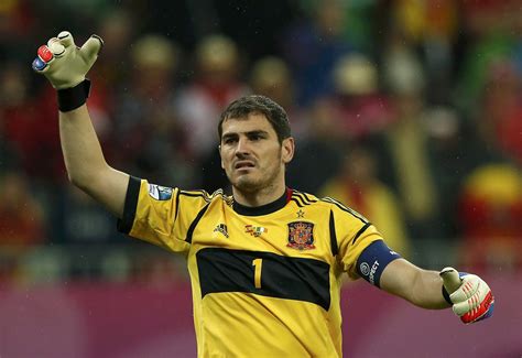 Spain S Goalkeeper Iker Casillas Reacts During Their Group C Euro