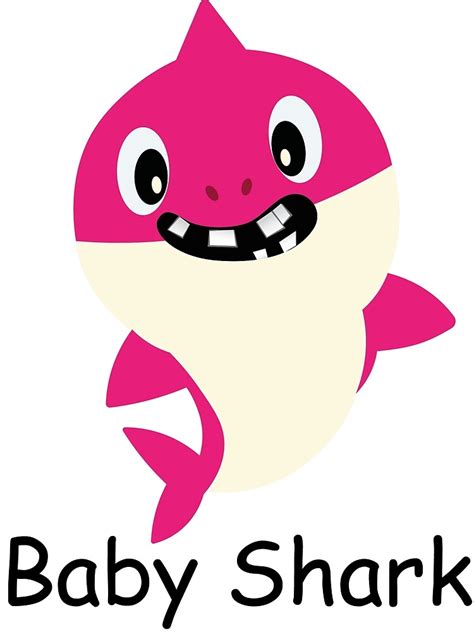 Baby Shark Cartoon Pink Cute Character With A Winning Smile Great Kids