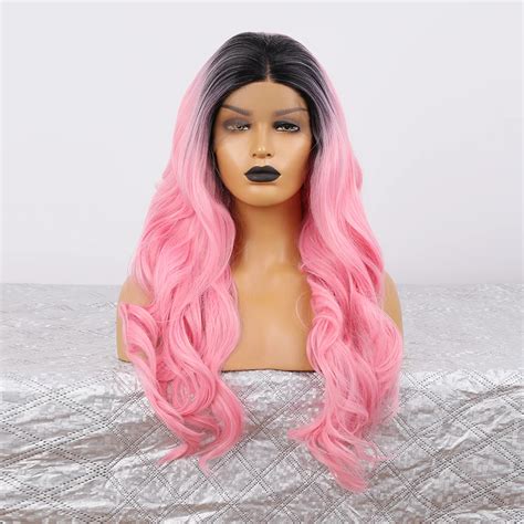 AIMEYA Perruque Lace Front Wig Synthétique Sans Colle Cheveux Blonds