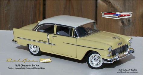 Amt 1955 Chevrolet Bel Air 2 Door Sedan India Ivory And Harvest Gold