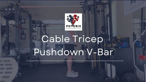 Cable Tricep Pushdown V Bar Youtube