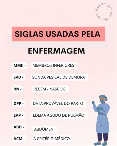 Siglas Usadas Pela Enfermagem Tecnico Em Enfermagem Enfermagem