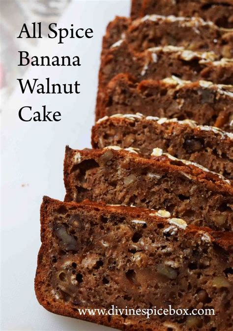 All Spice Banana Walnut Cake Banana Walnut Cake Fruit Cake Recipe