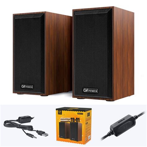 Колонки для компьютера GFPoWeR TS-01, 2.0, 6Вт, питание от USB, под ...