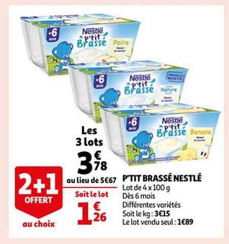 Promo P Tit Brass Nestl Chez Auchan Icatalogue Fr