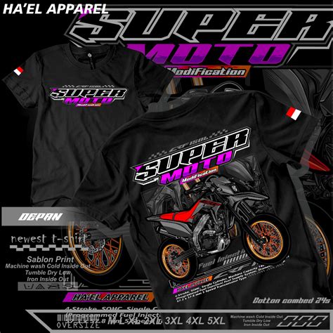 Jual KAOS SUPERMOTO Original Ha El CRF 150L BAJU SUPERMOTO KOAS