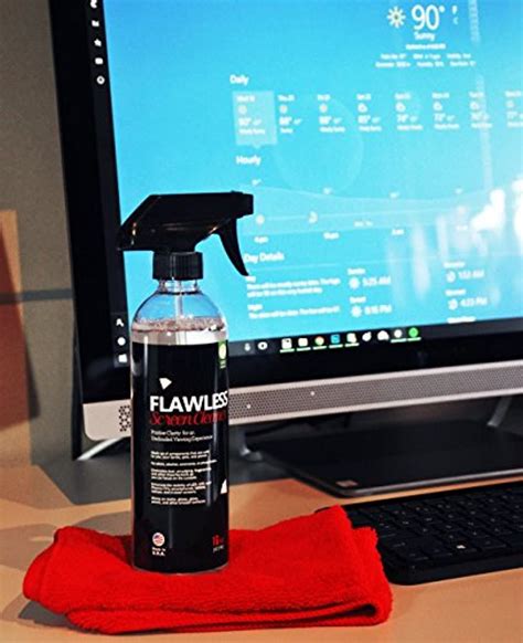 Flawless Screen Cleaner Spray With Microfiber Cleaning Cloth For Lcd Led Displays On Computer