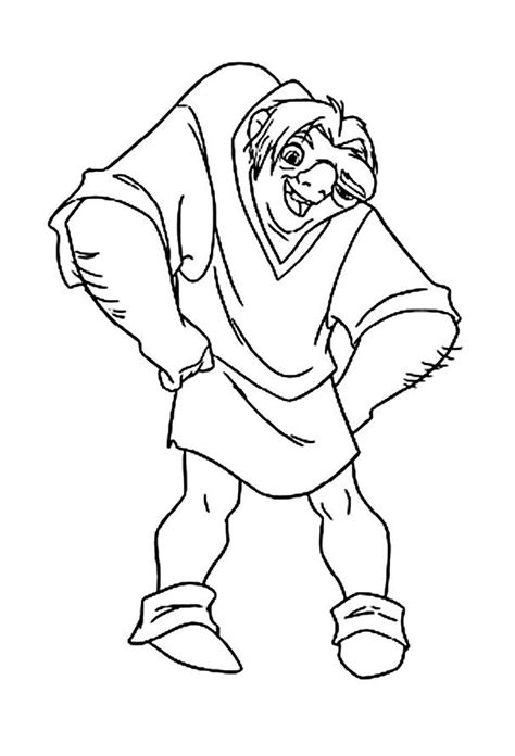 Coloriage Gratuit De Quasimodo A Partir De La Galerie Le Bossu De