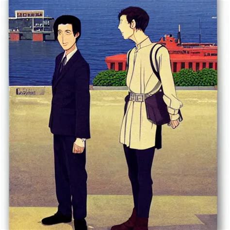 Anime Joseph Goebbels And Mark Zuckerberg By Hasui Stable Diffusion