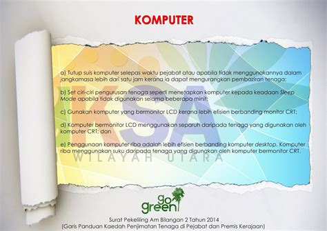 Eksa Intan Wilayah Utara Amalan Hijau Go Green