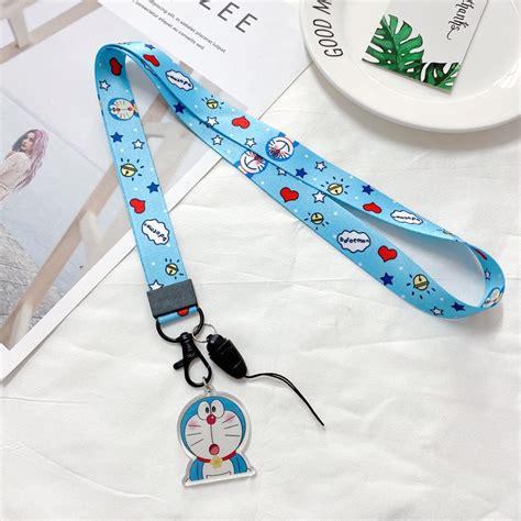 Cute Sanrio Kulomi Cartoon Lanyard With Keychain Work Card Lanyard