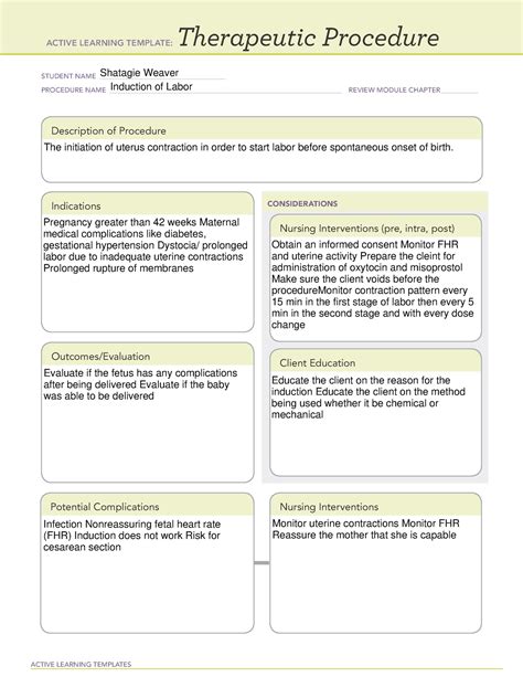 Tp1028 Ati Active Learning Templates Therapeutic Procedure Student