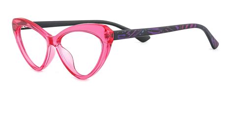 Pink Cateye Unique Spring Hinges Custom Engraving Eyeglasses Wherelight