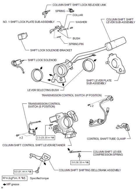 Toyota Tundra Service Manual Components Shift Lever Assembly For