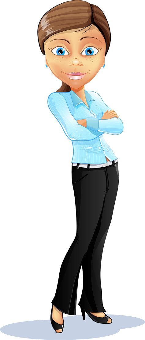 Download Clipart Resolution 1448 3387 Png Cartoon Business Woman