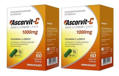 Kit Ascorvit C Mg De Vitamina C C Psulas Maxinutri Sabor